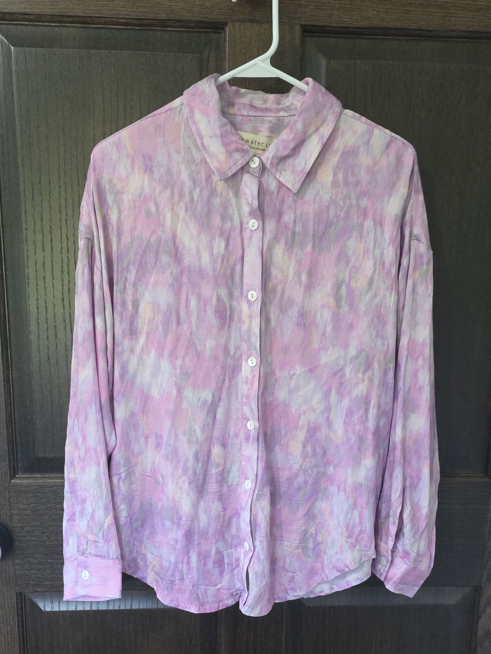 saltwater LUXE Lavender & Pink Tie-Dye Button-Up Shirt
